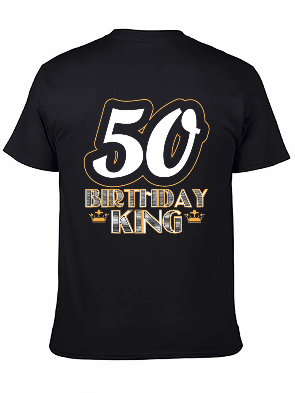 50th Birthday King T-Shirt - Black