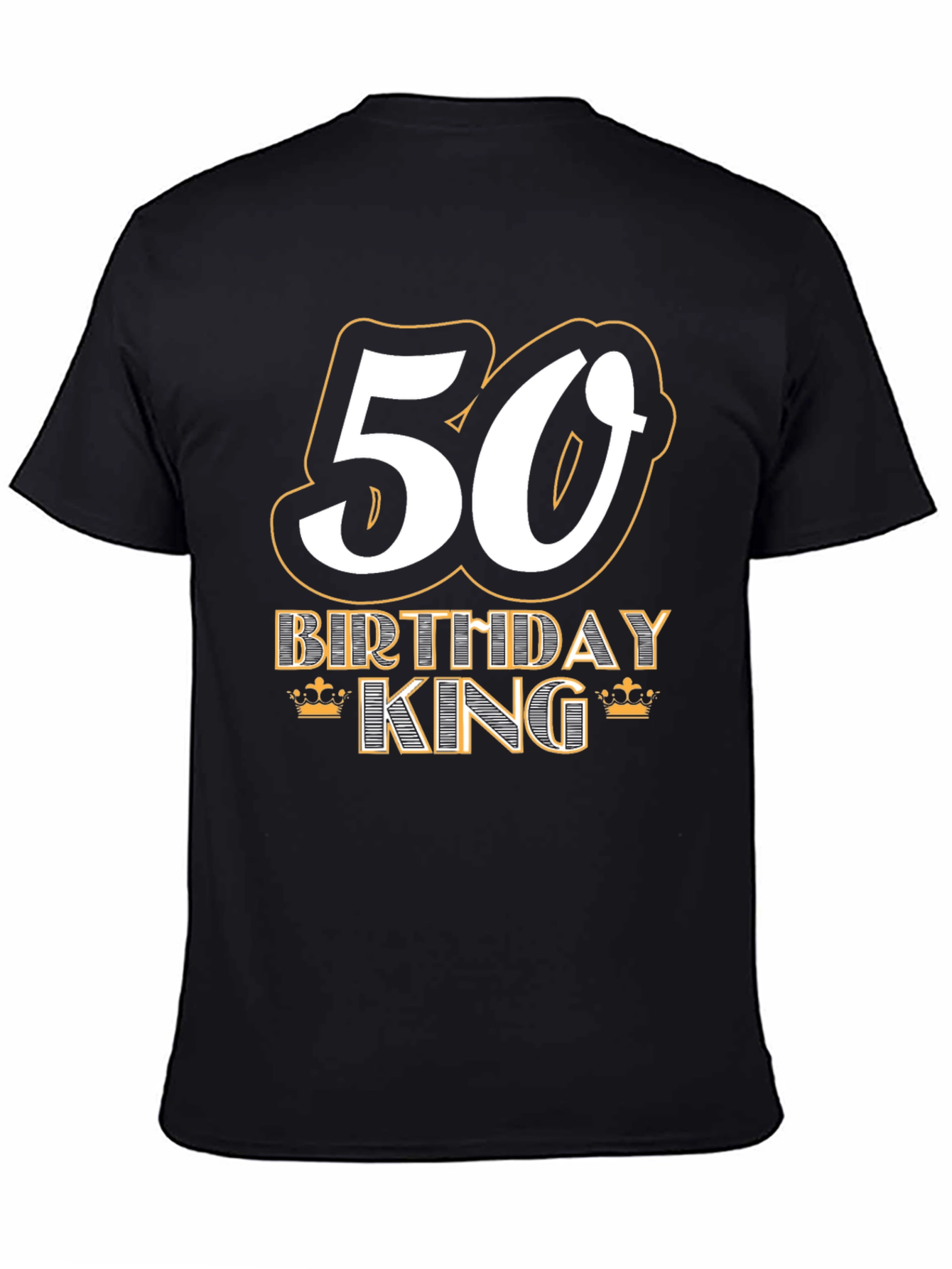 50th Birthday King T-Shirt - Black