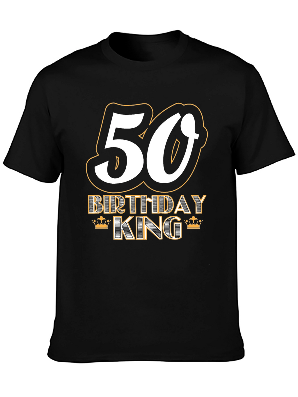50th Birthday King T-Shirt - Black