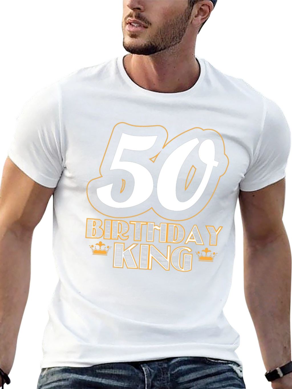 50th Birthday King T-Shirt - Black