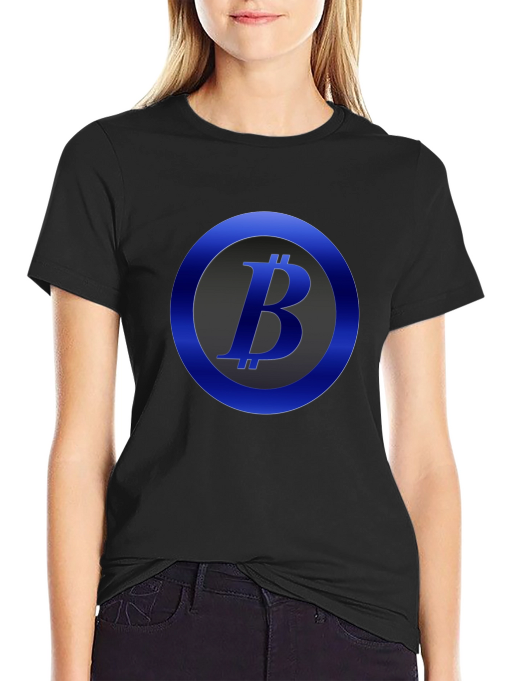 Bitcoin Logo Graphic Black T-Shirt
