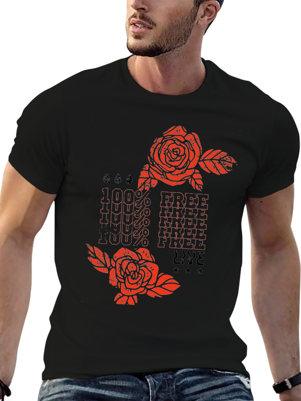 100% Free Live Graphic Tee