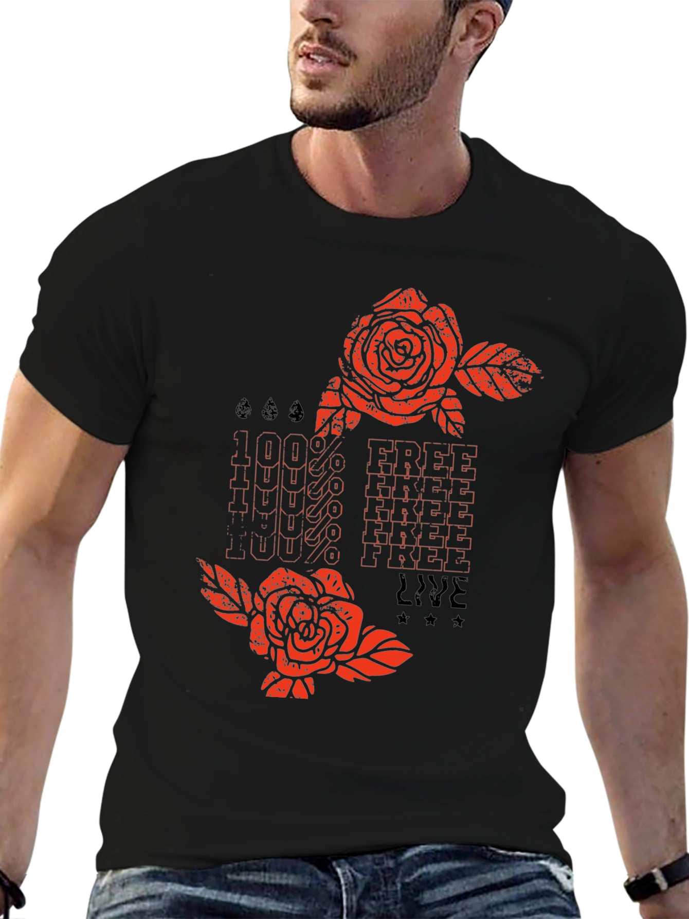 100% Free Live Graphic Tee