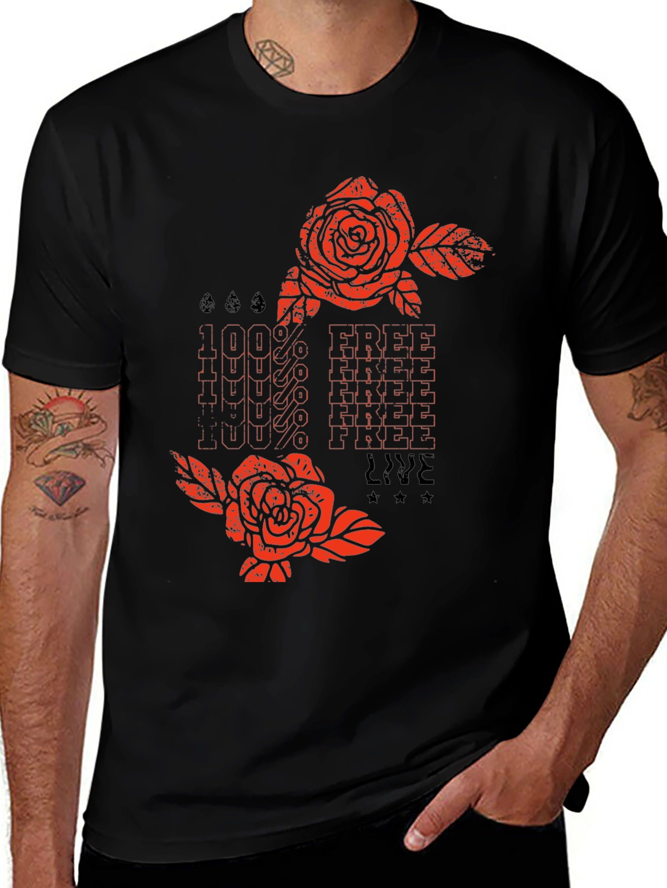 100% Free Live Graphic Tee