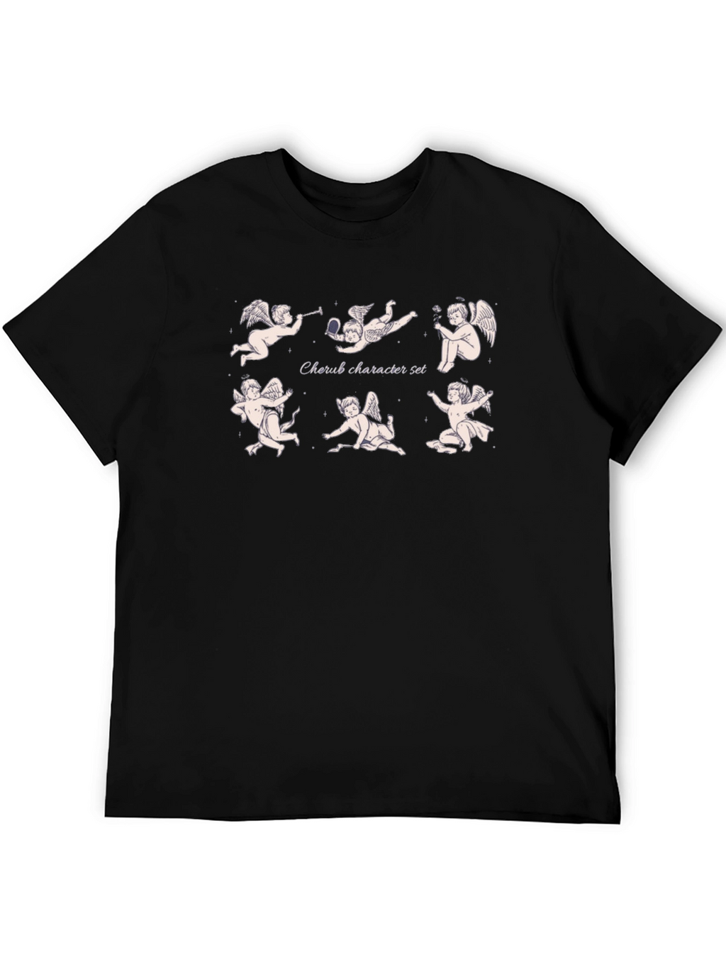 Cherub Character Set Black T-Shirt