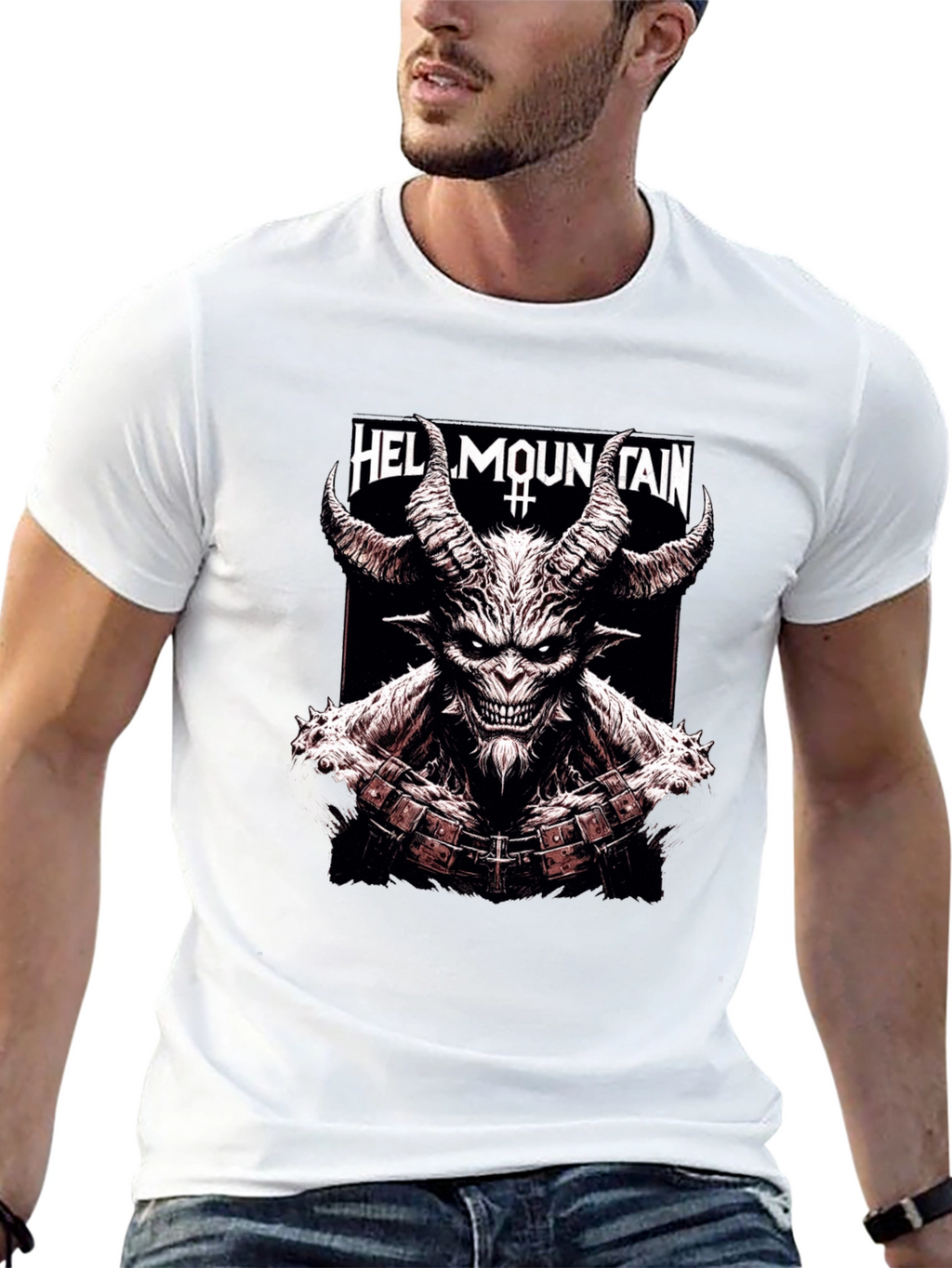 Hell Mountain Graphic Tee - Mens Black T-Shirt