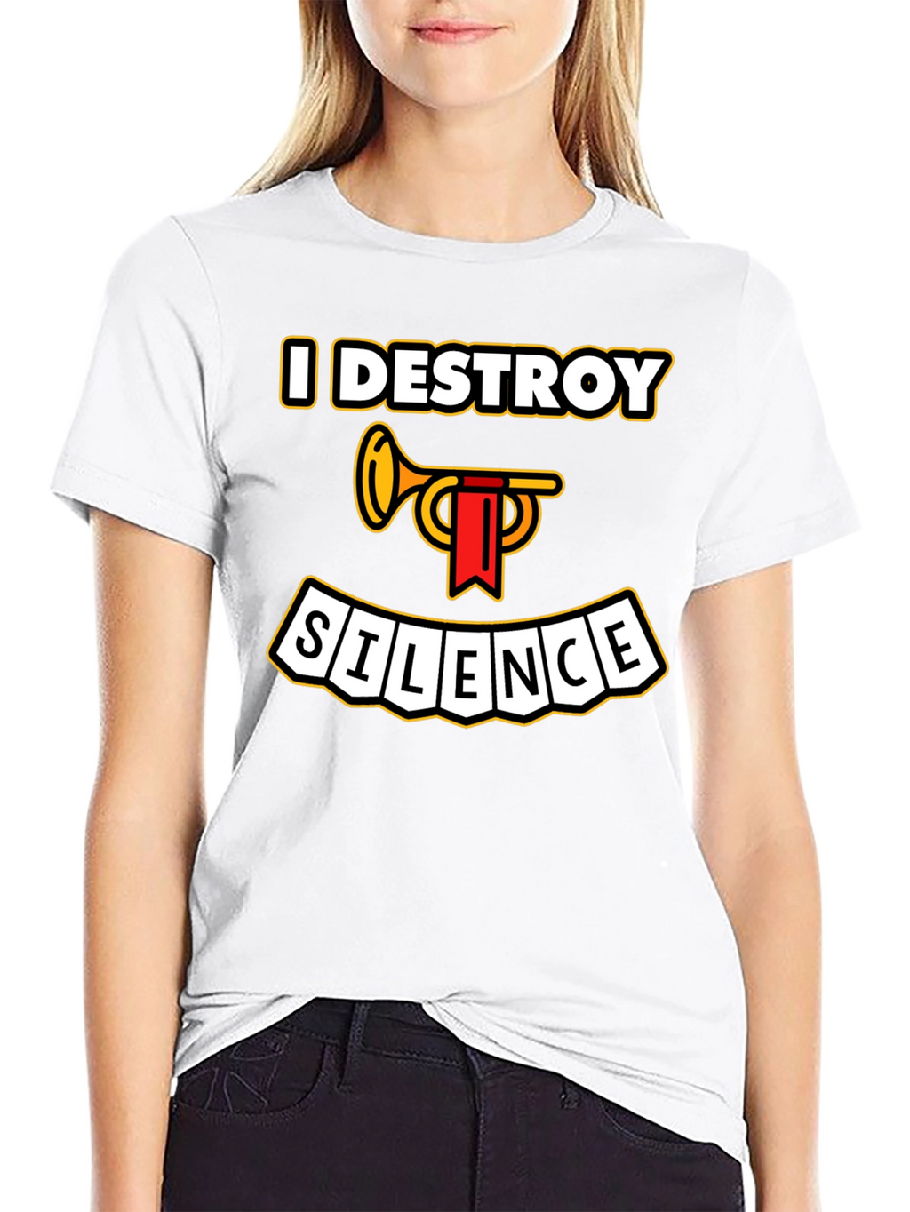 I Destroy Silence Trumpet T-Shirt