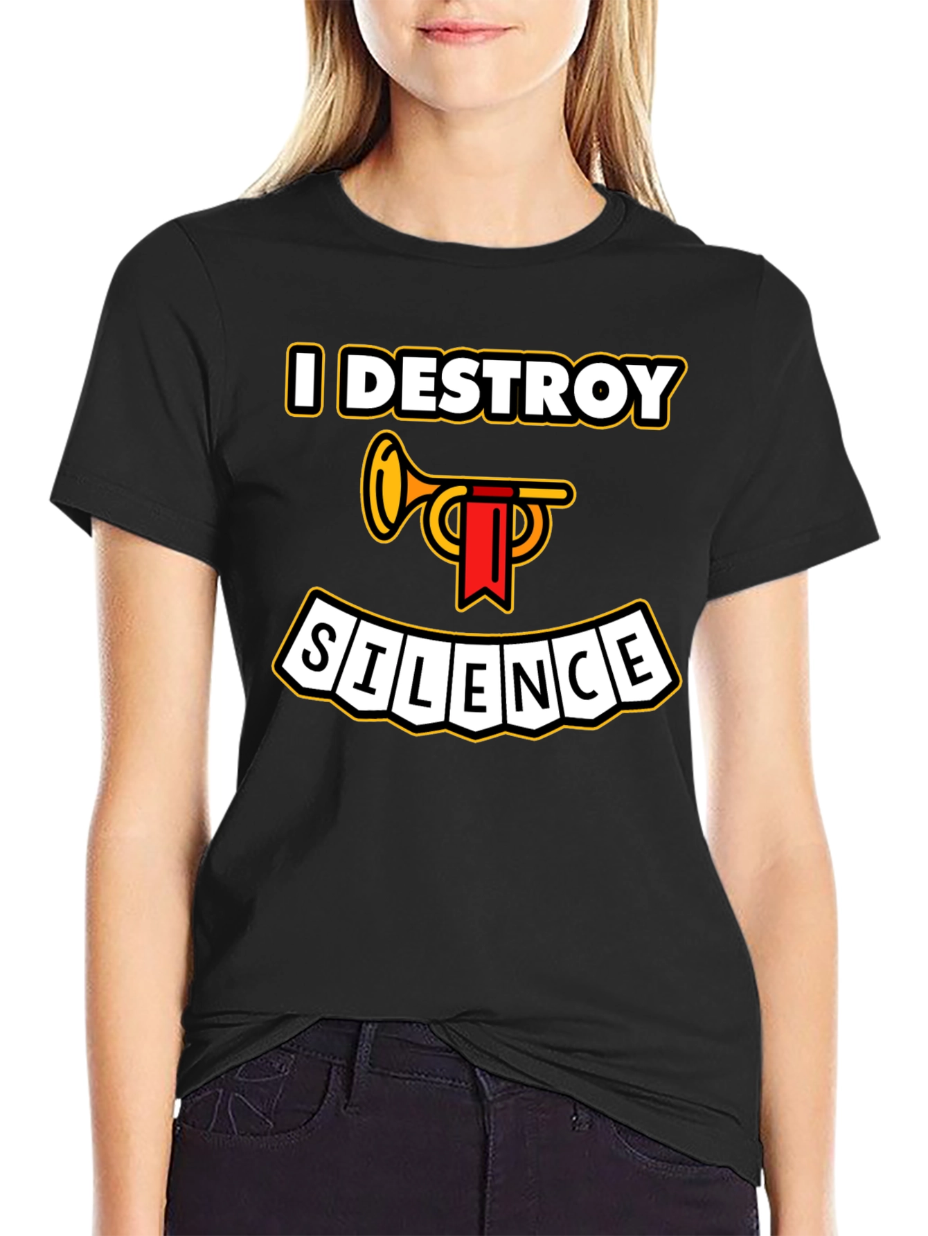 I Destroy Silence Trumpet T-Shirt