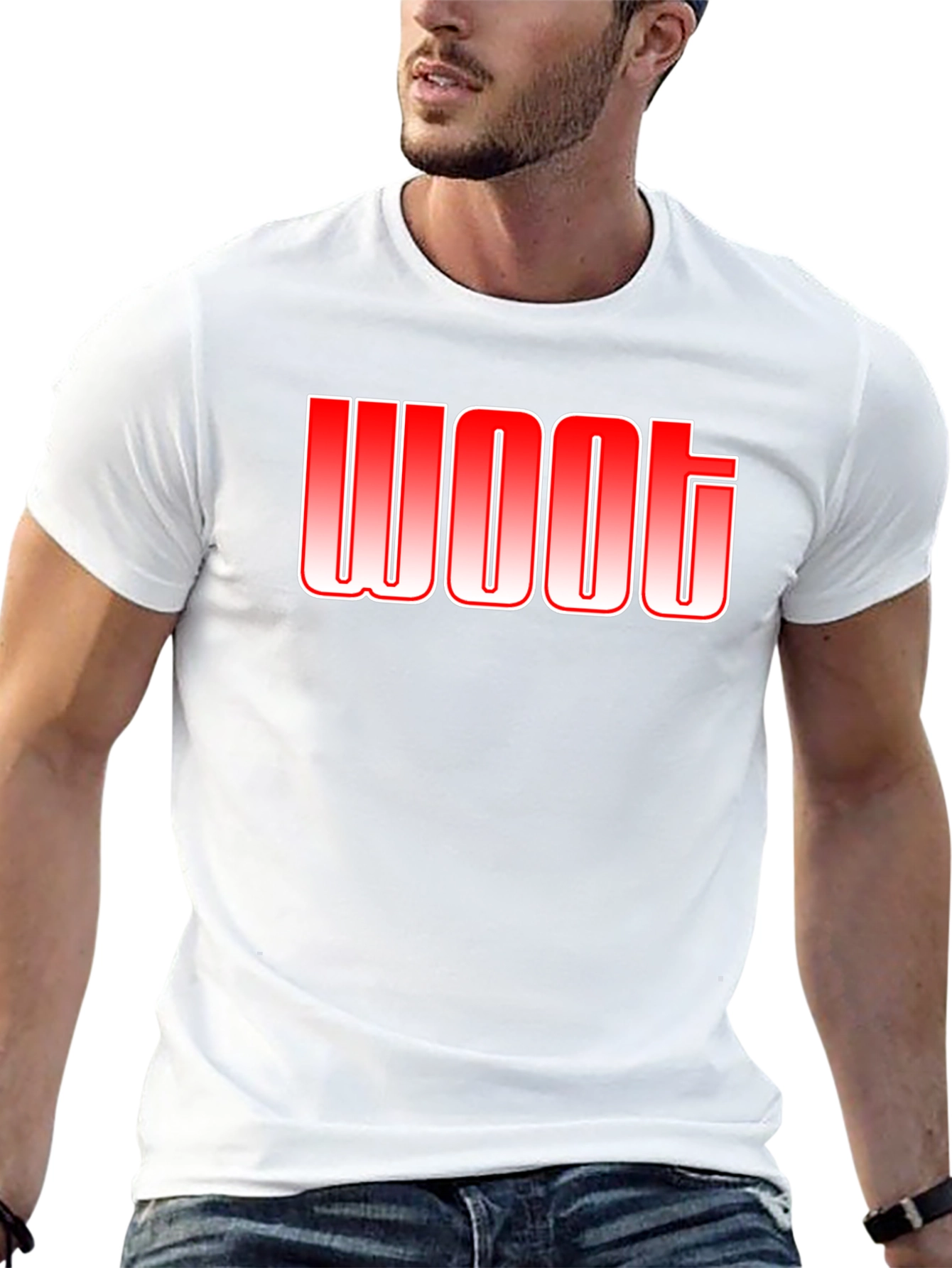 Woot Graphic Tee - Trendy Casual Cotton T-Shirt