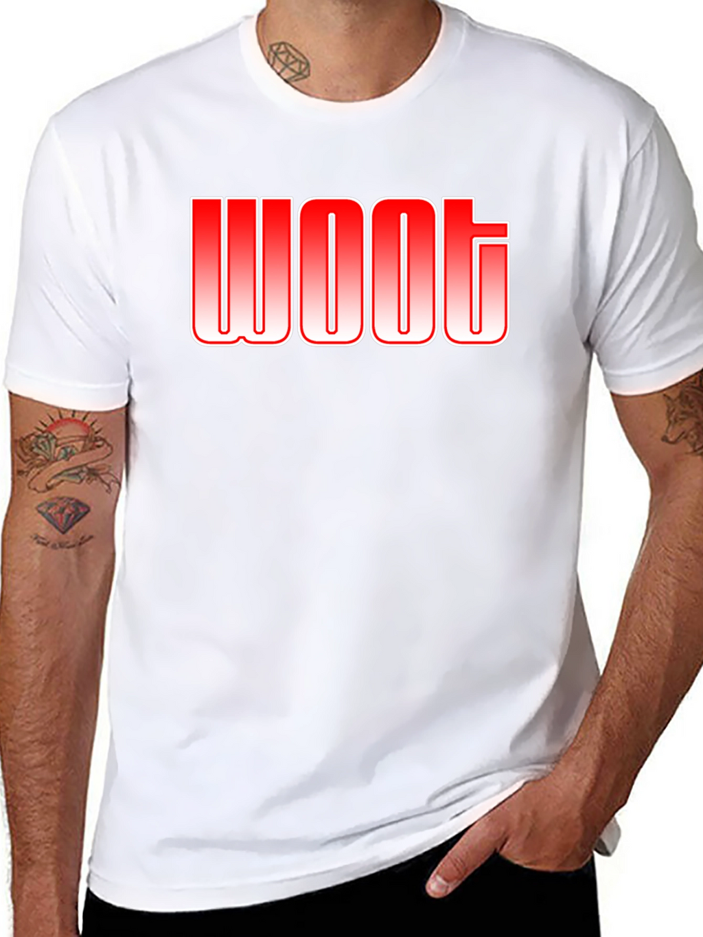 Woot Graphic Tee - Trendy Casual Cotton T-Shirt