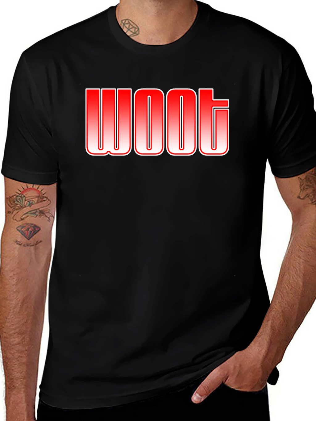 Woot Graphic Tee - Trendy Casual Cotton T-Shirt
