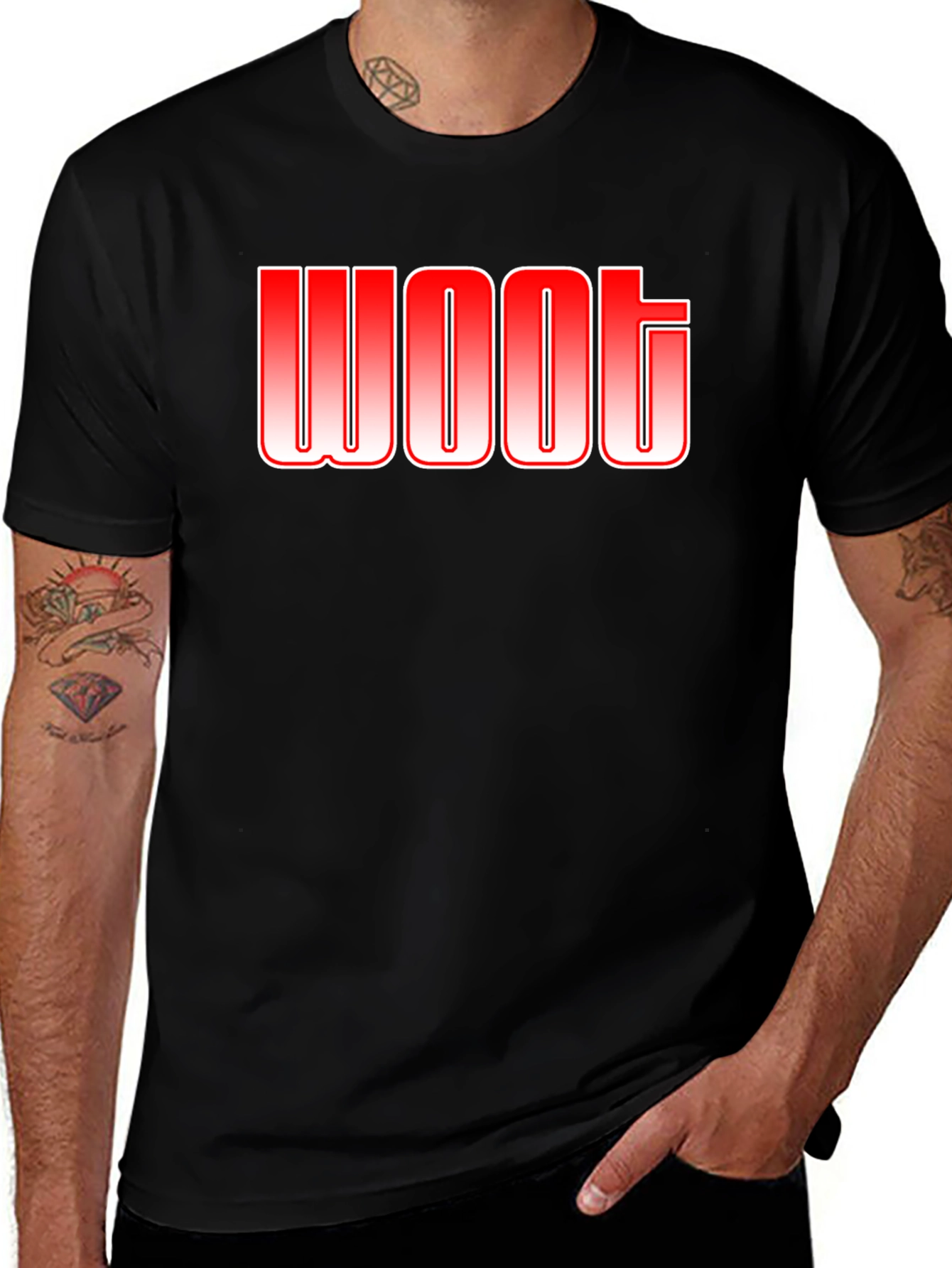 Woot Graphic Tee - Trendy Casual Cotton T-Shirt
