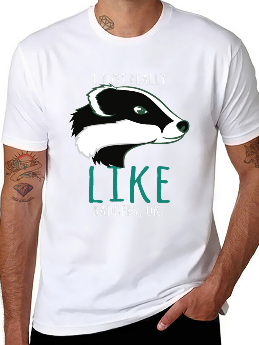 I Just Really Like Badgers OK. T-Shirt