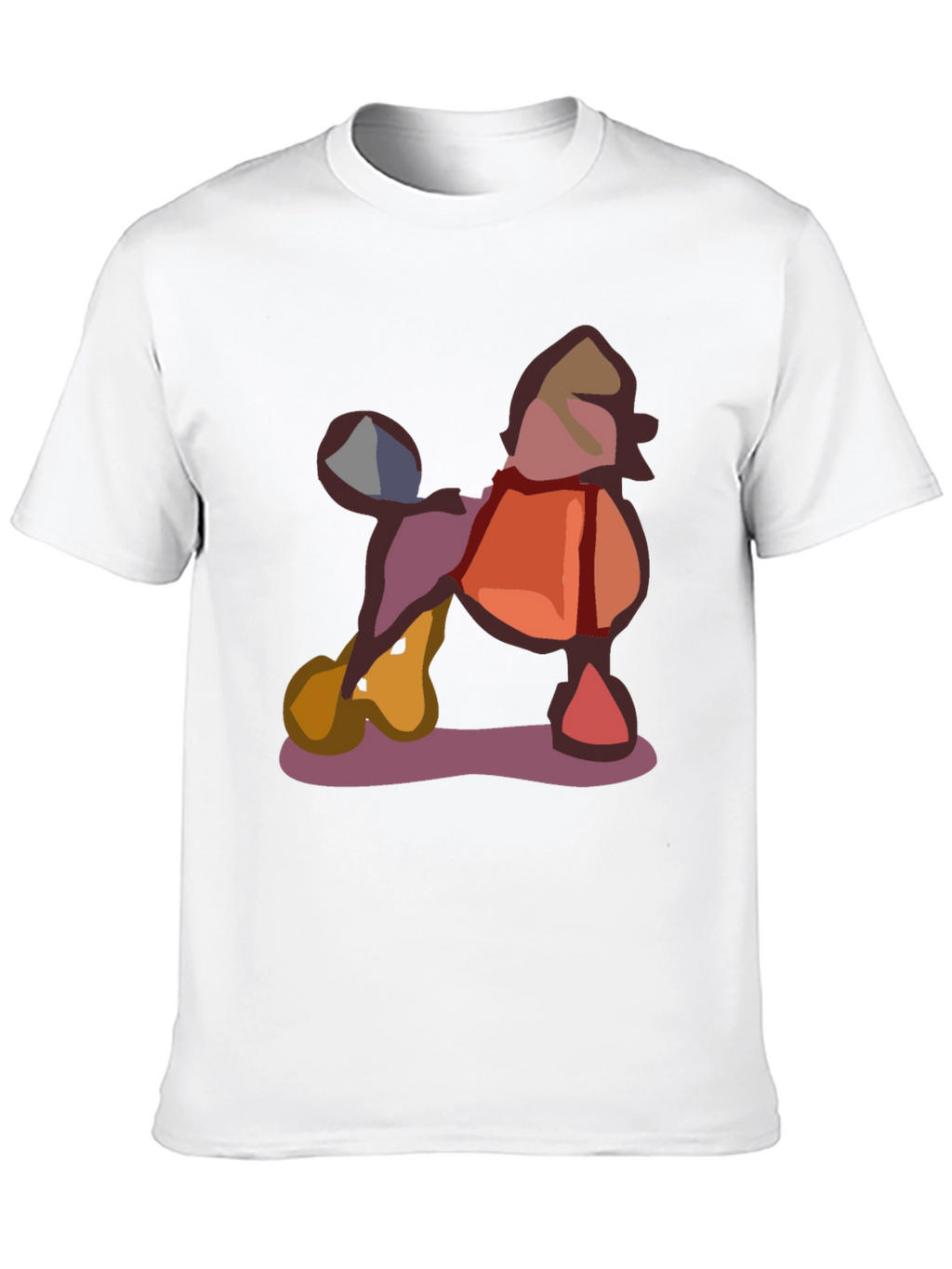 Abstract Poodle Graphic Tee - Casual Comfort