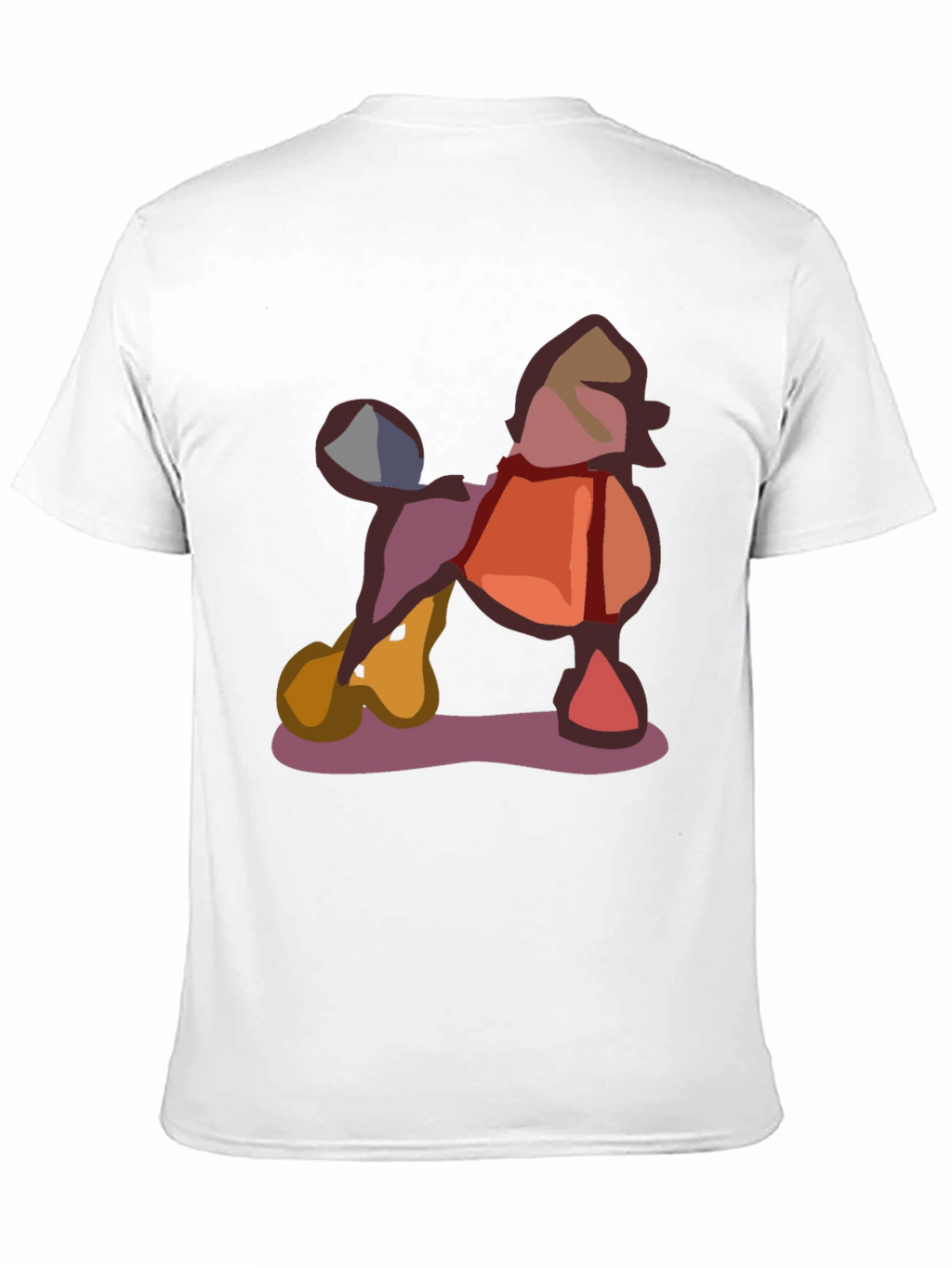 Abstract Poodle Graphic Tee - Casual Comfort