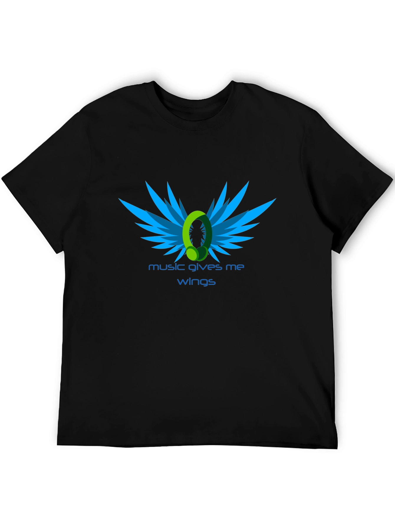 Music Gives Me Wings - Black Graphic Tee