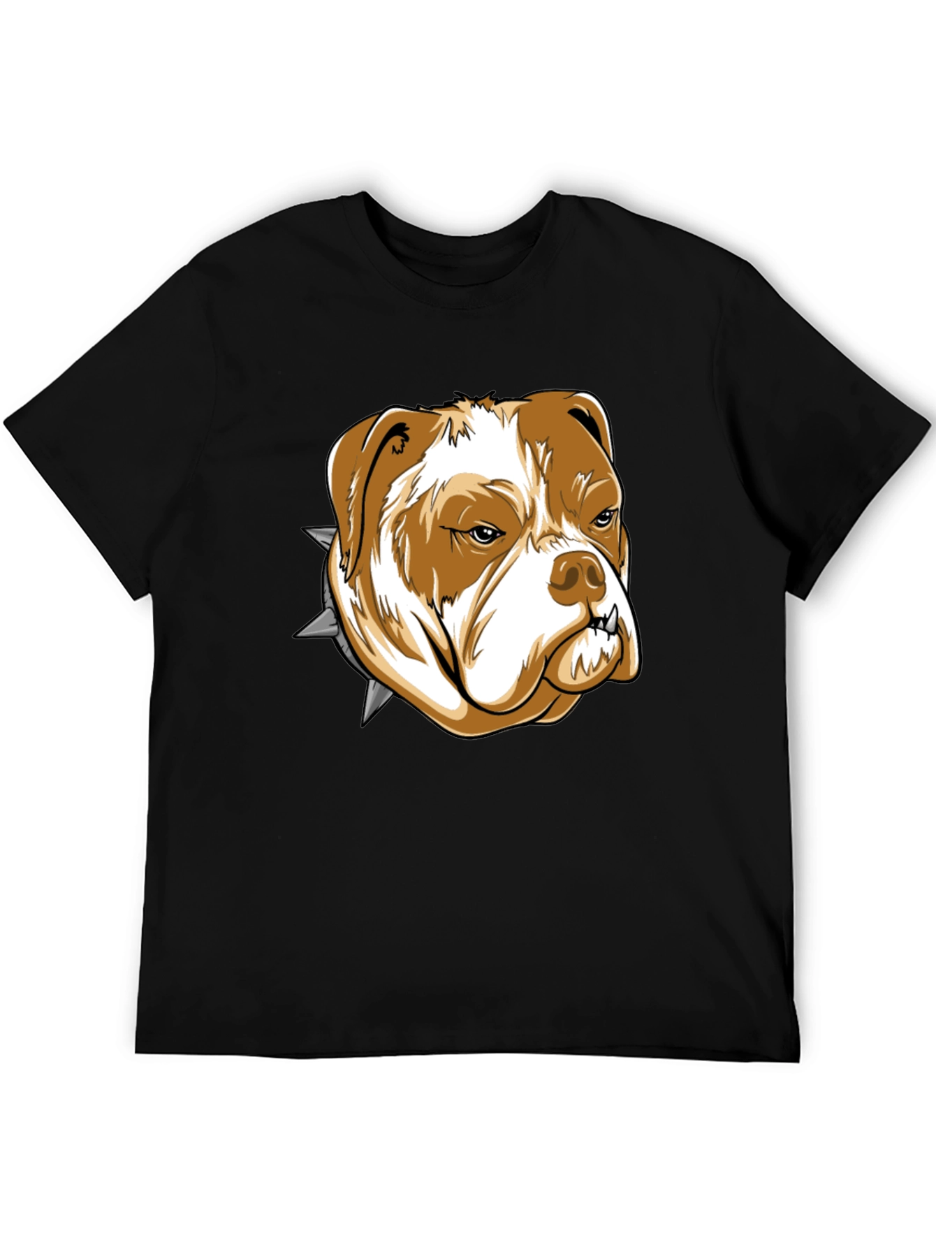 Bulldog Graphic Tee - Black Cotton T-Shirt