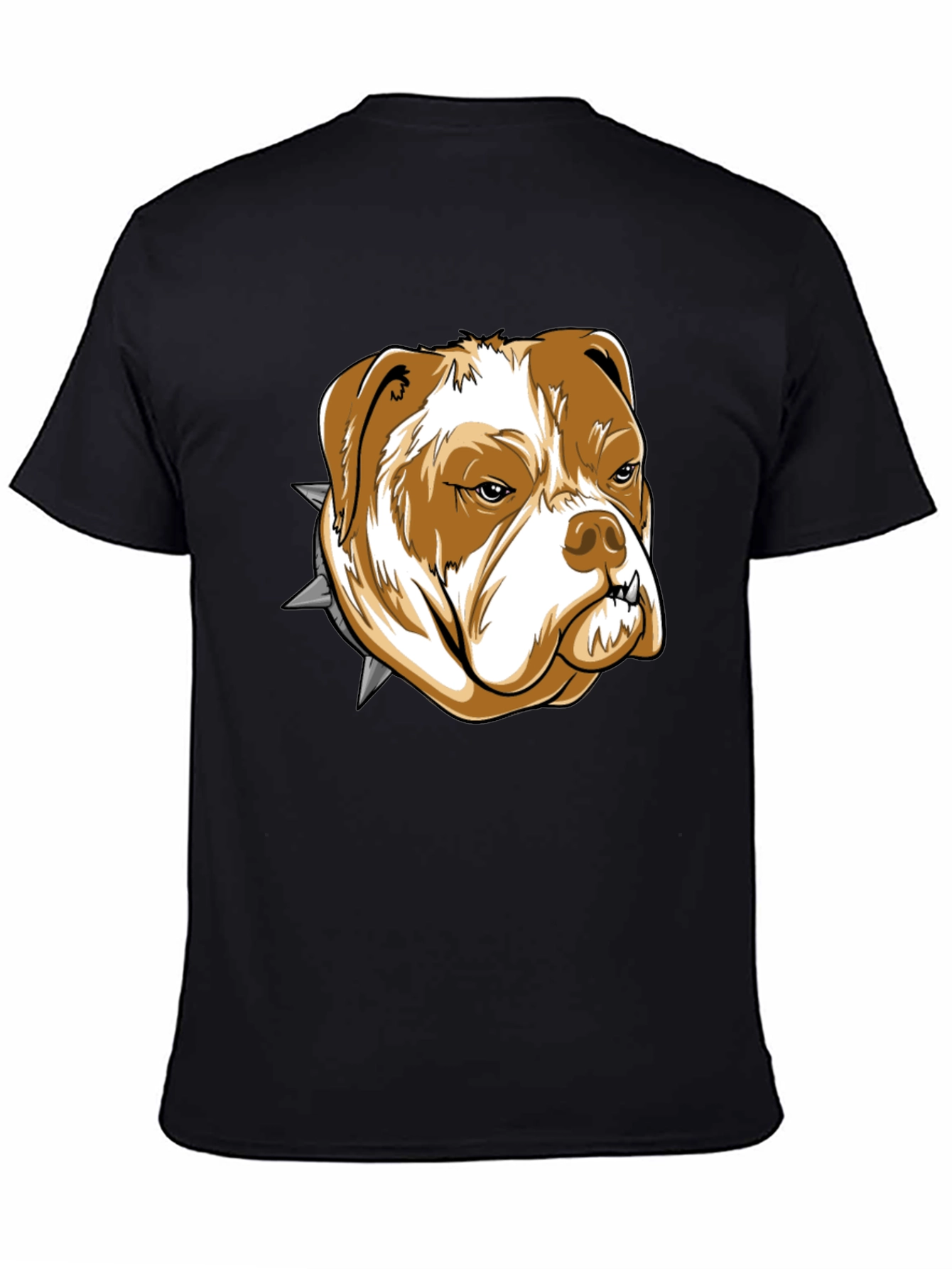 Bulldog Graphic Tee - Black Cotton T-Shirt