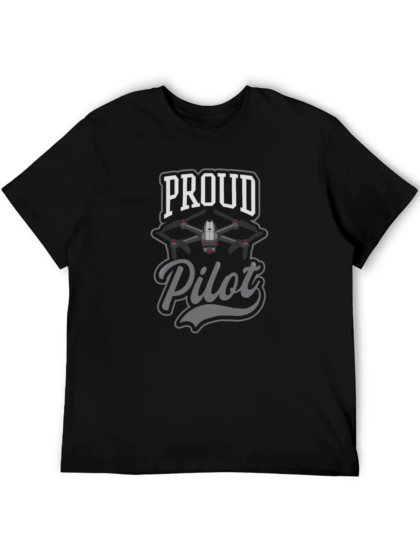 Proud Pilot Drone T-Shirt - Black