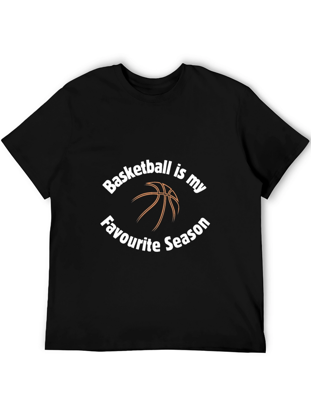 Basketball Is My Favorite Season Black T-Shirt