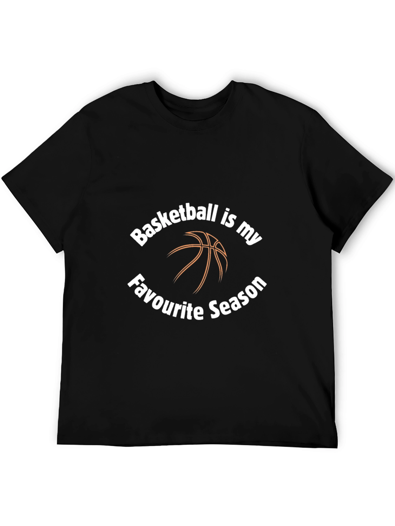 Basketball Is My Favorite Season Black T-Shirt
