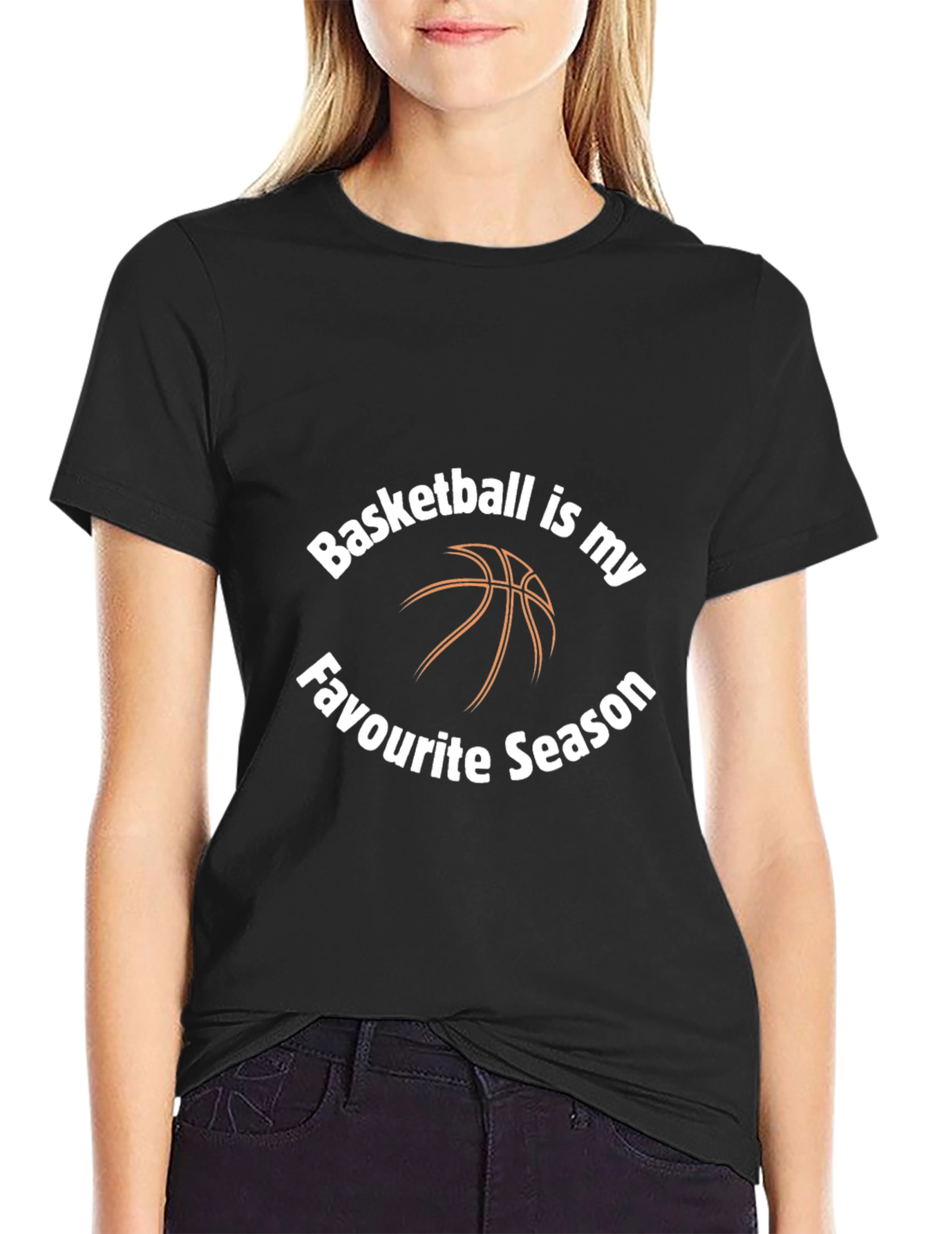 Basketball Is My Favorite Season Black T-Shirt