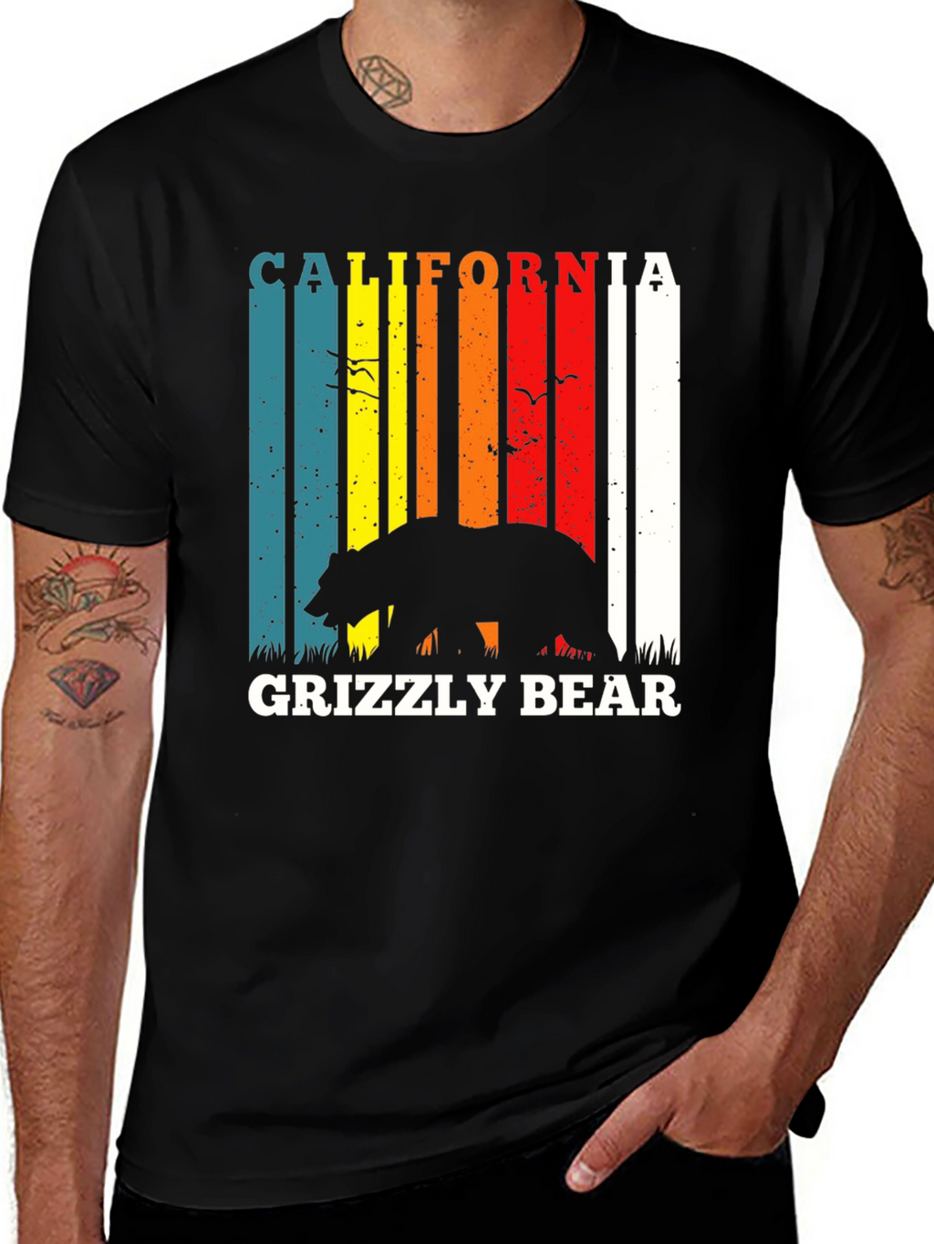 California Grizzly Bear Retro T-Shirt