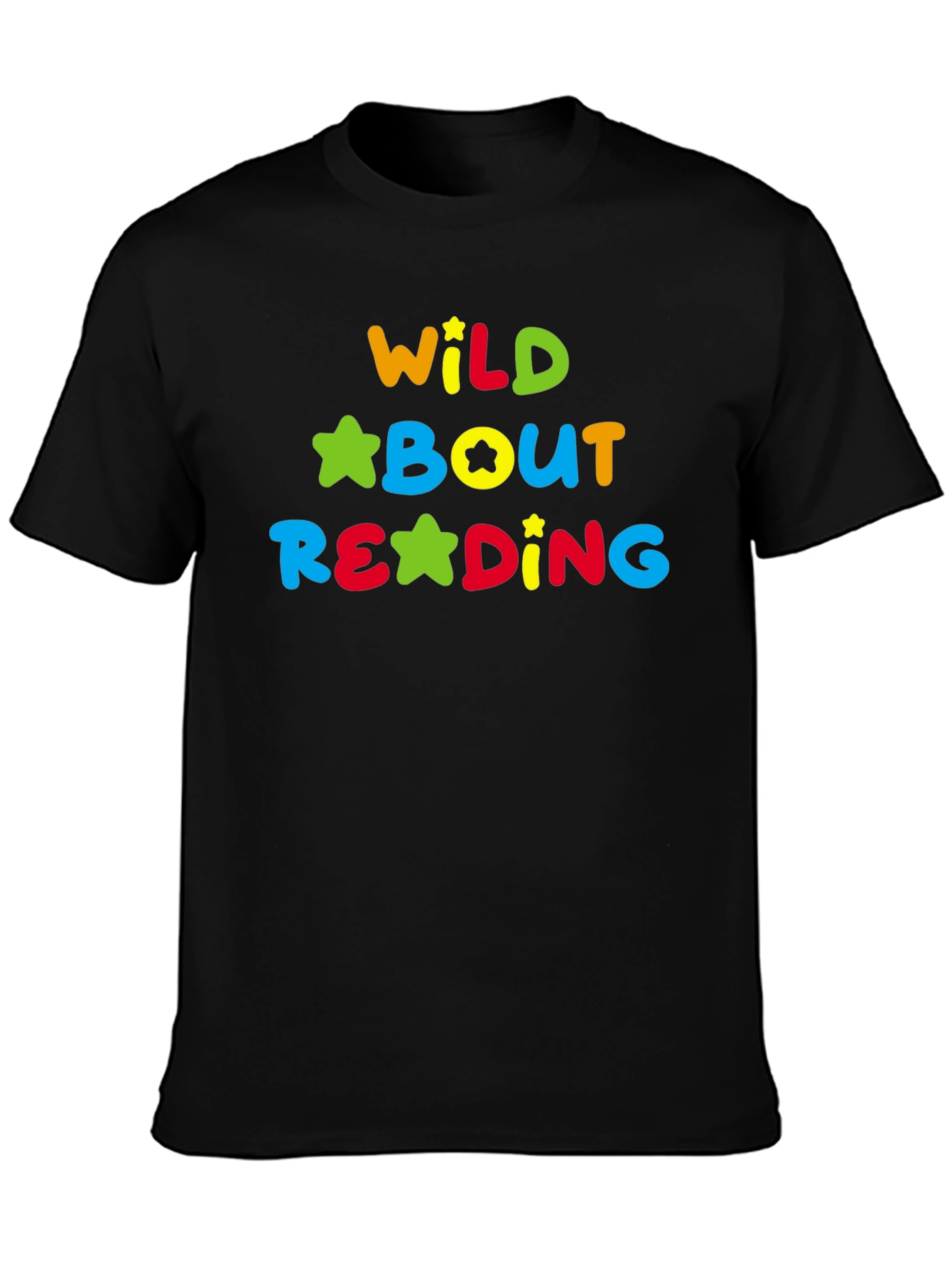 Wild About Reading T-Shirt - Colorful Star Design