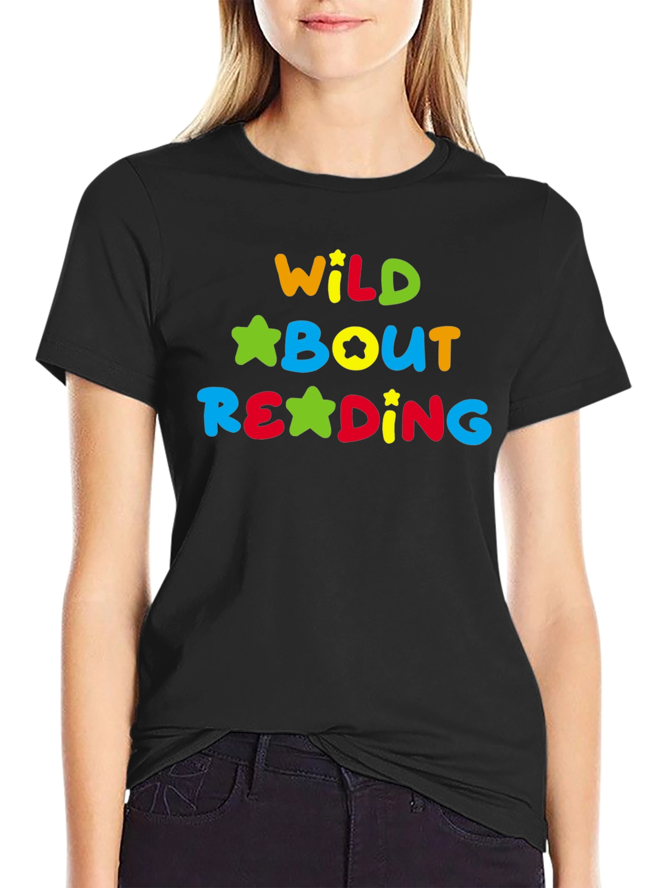 Wild About Reading T-Shirt - Colorful Star Design