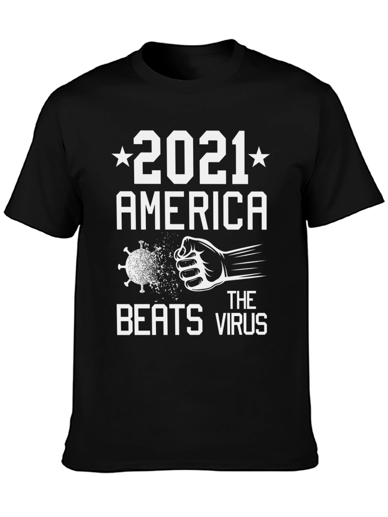 2021 America Beats Virus Graphic T-Shirt