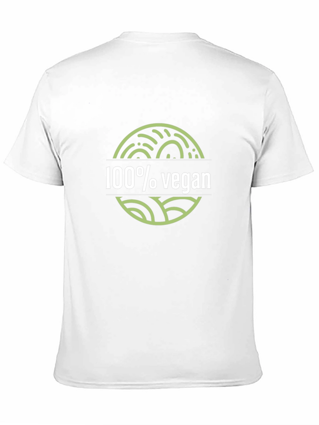 100% Vegan Graphic Tee - Black Crew Neck