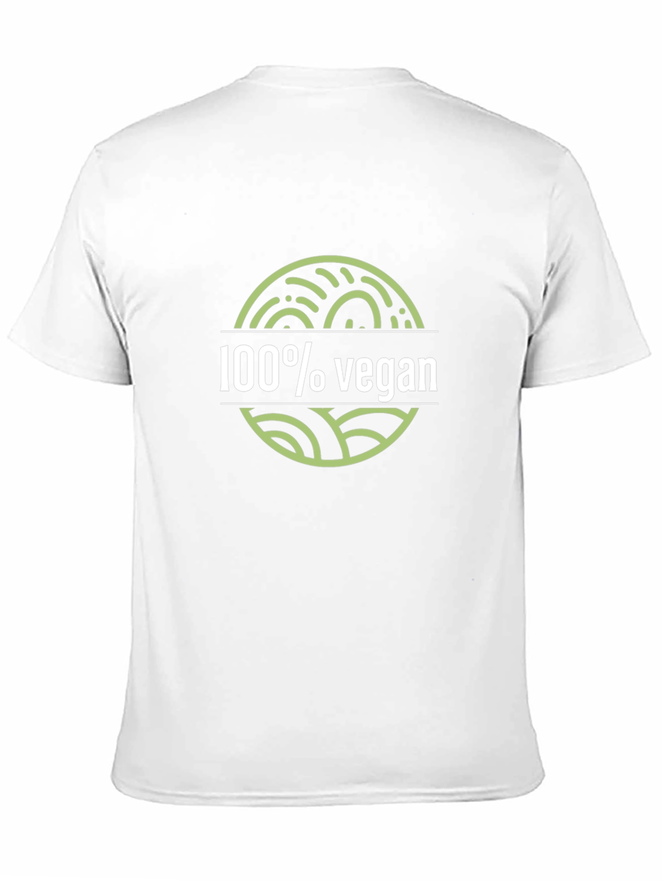 100% Vegan Graphic Tee - Black Crew Neck