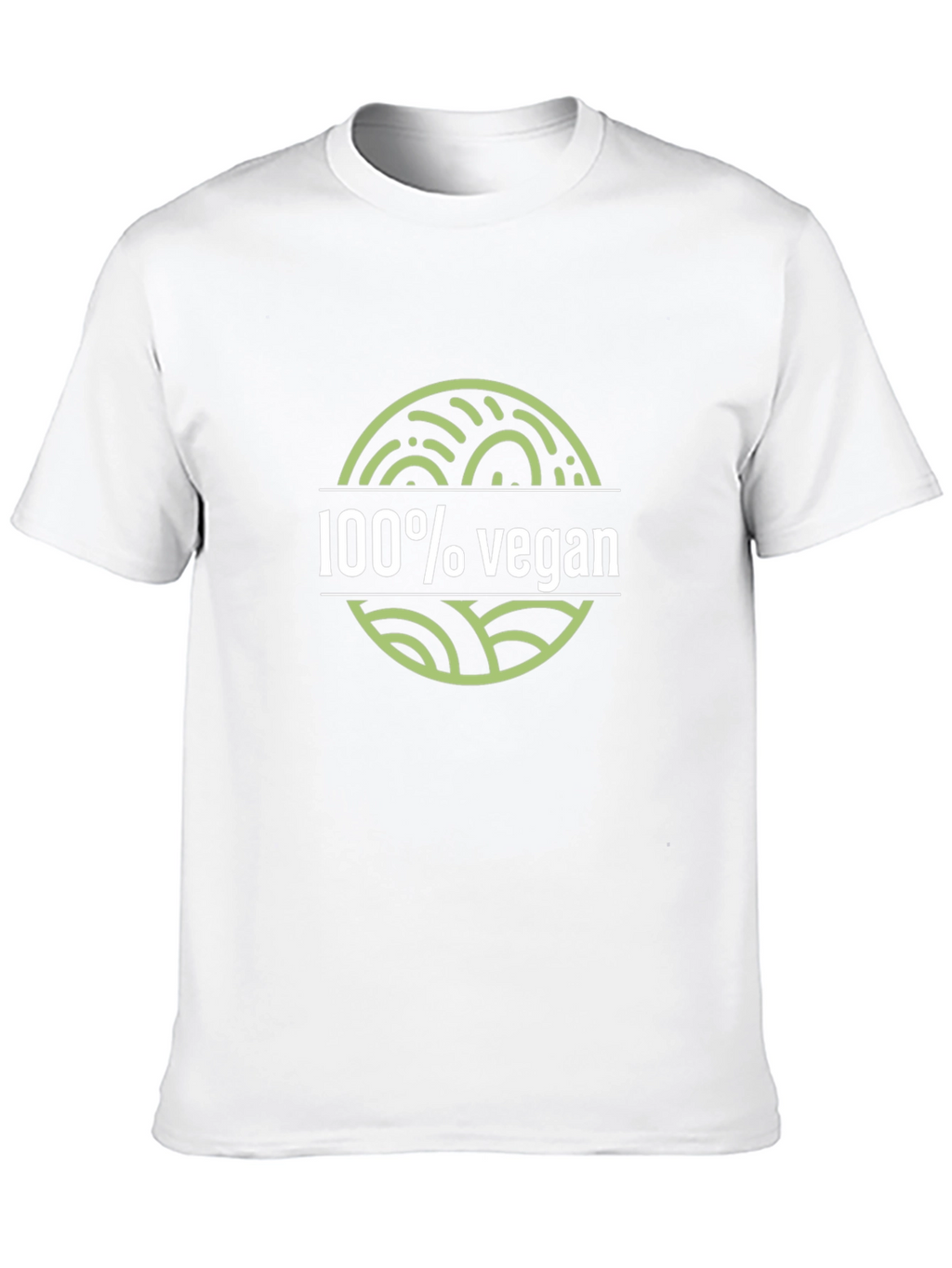 100% Vegan Graphic Tee - Black Crew Neck