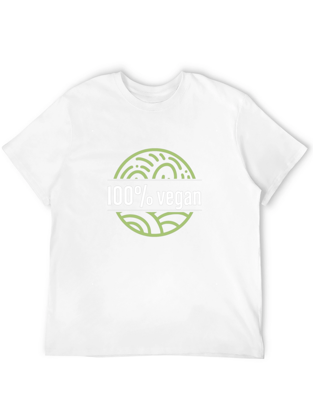 100% Vegan Graphic Tee - Black Crew Neck