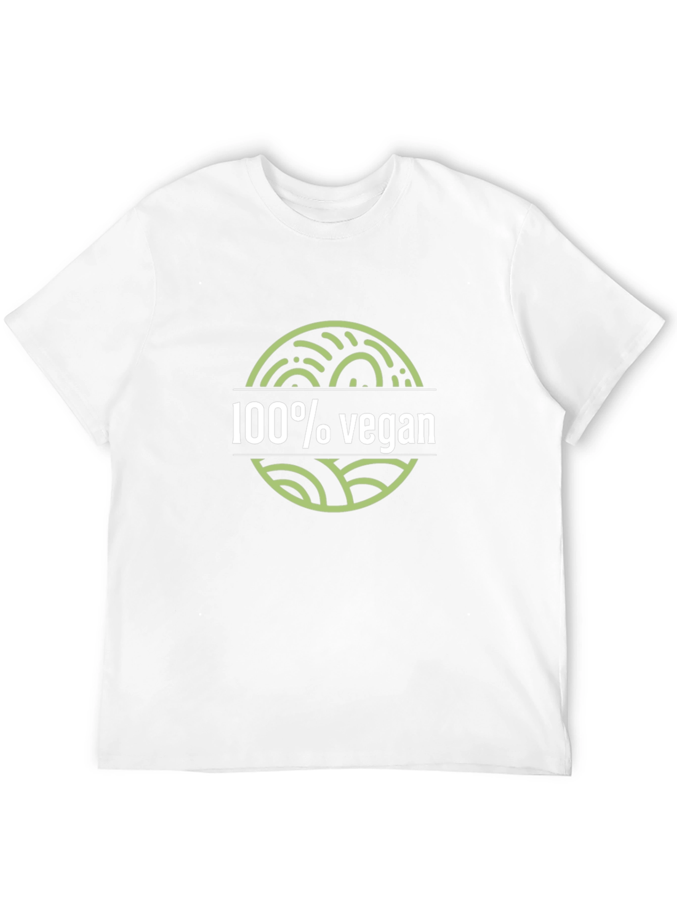 100% Vegan Graphic Tee - Black Crew Neck