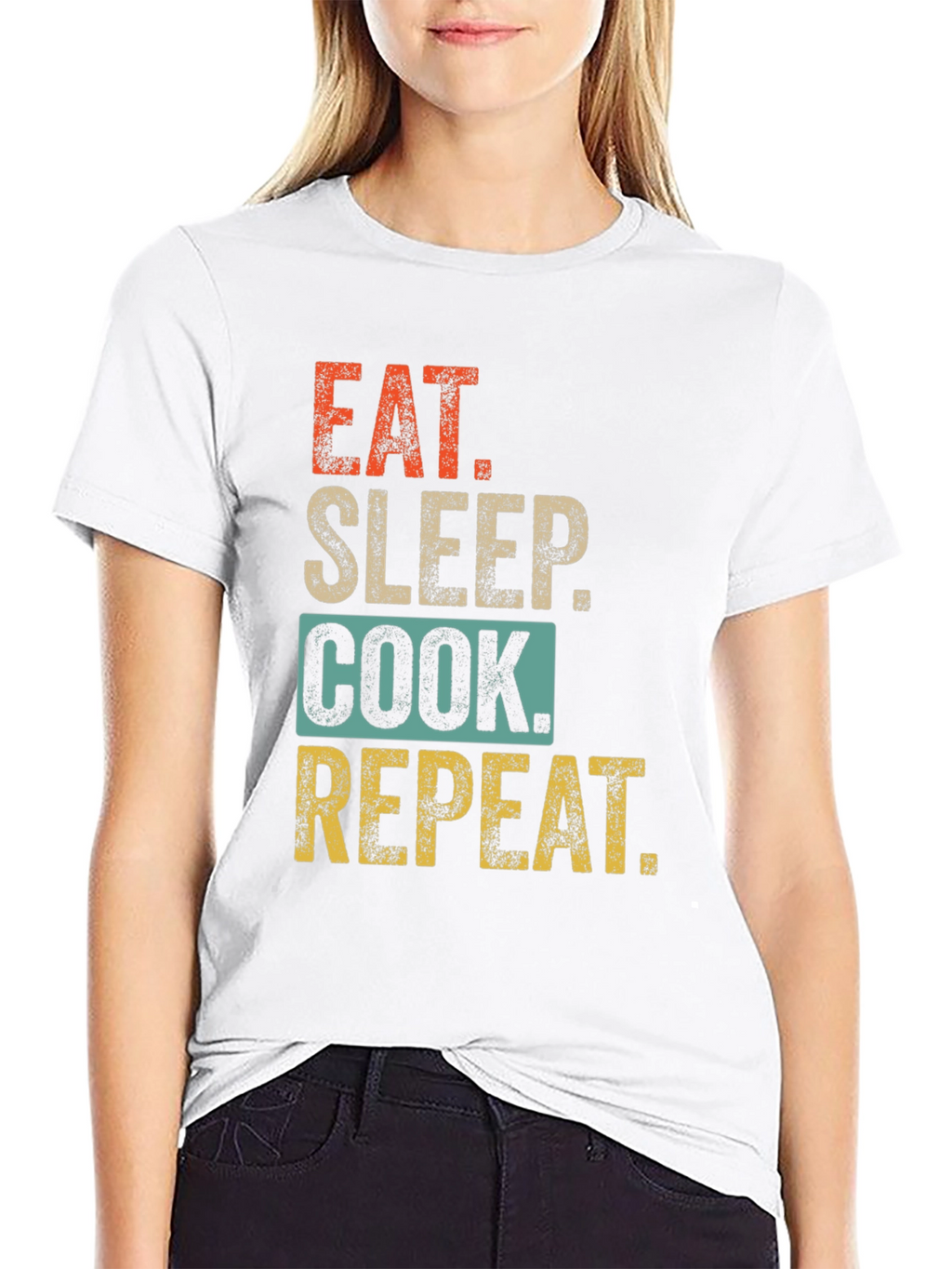 Eat Sleep Cook Repeat T-Shirt - Culinary Lifestyle
