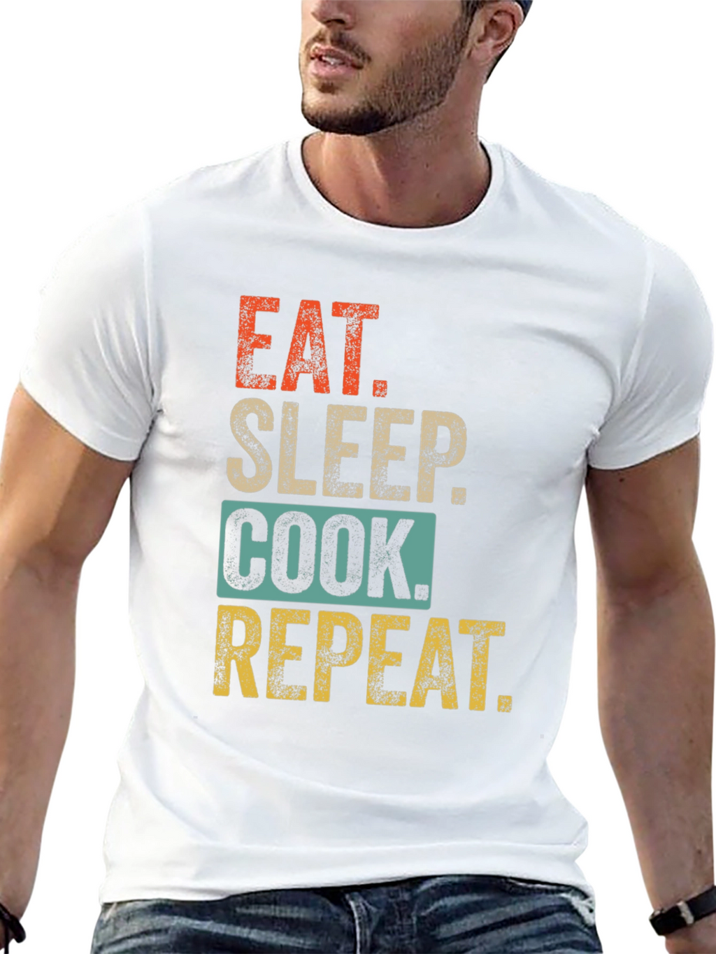 Eat Sleep Cook Repeat T-Shirt - Culinary Lifestyle