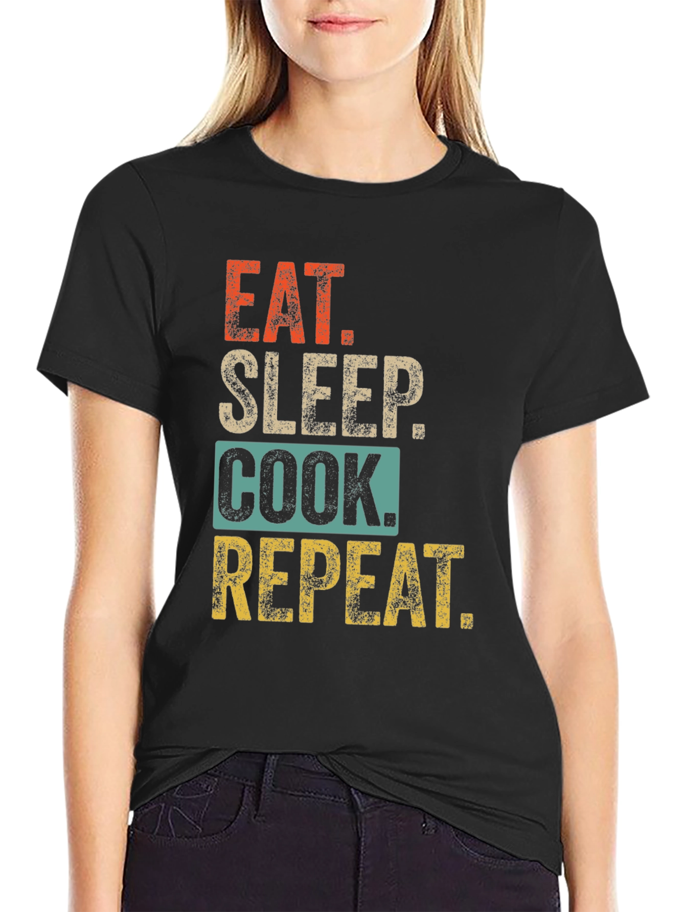 Eat Sleep Cook Repeat T-Shirt - Culinary Lifestyle