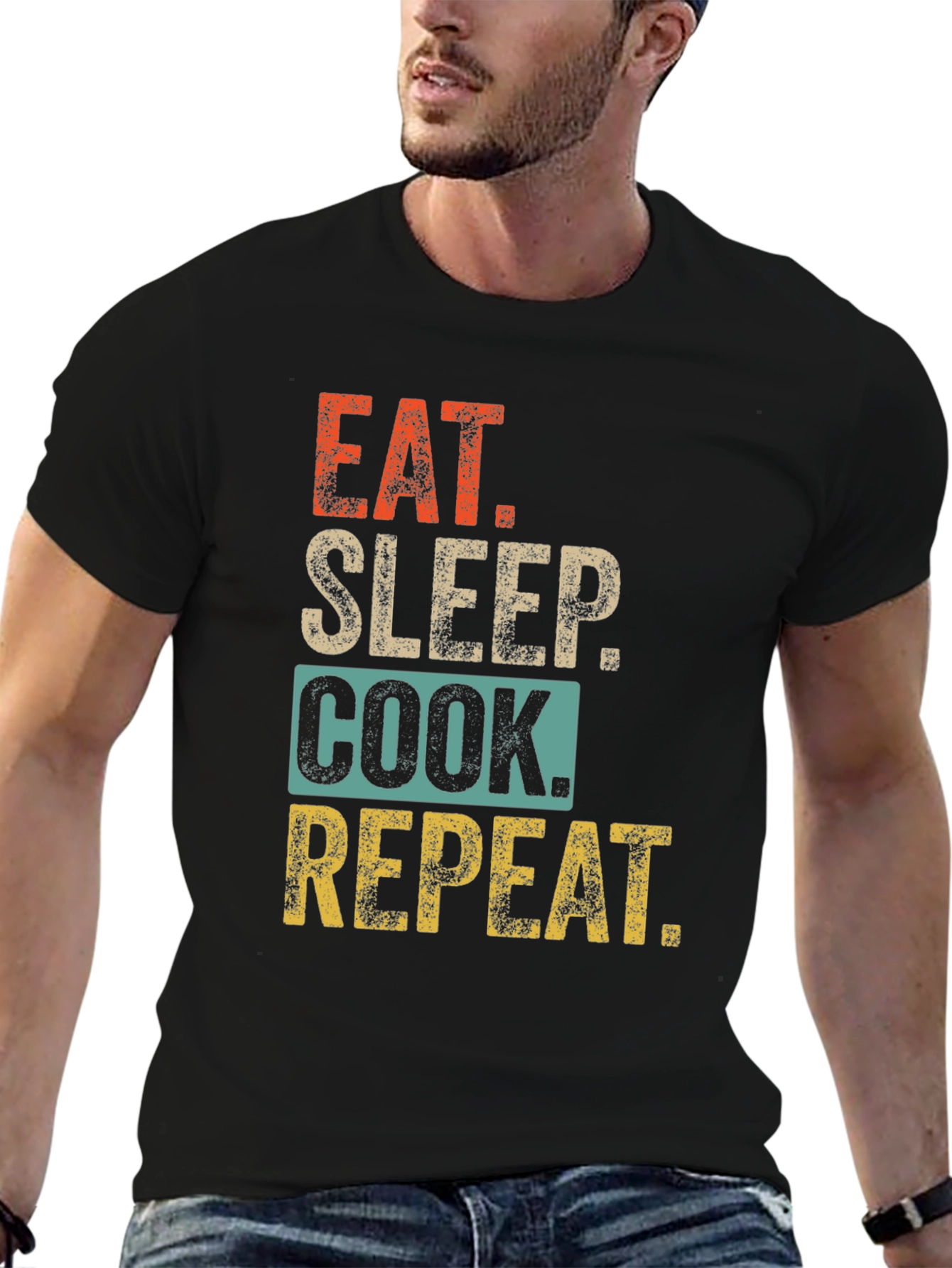 Eat Sleep Cook Repeat T-Shirt - Culinary Lifestyle