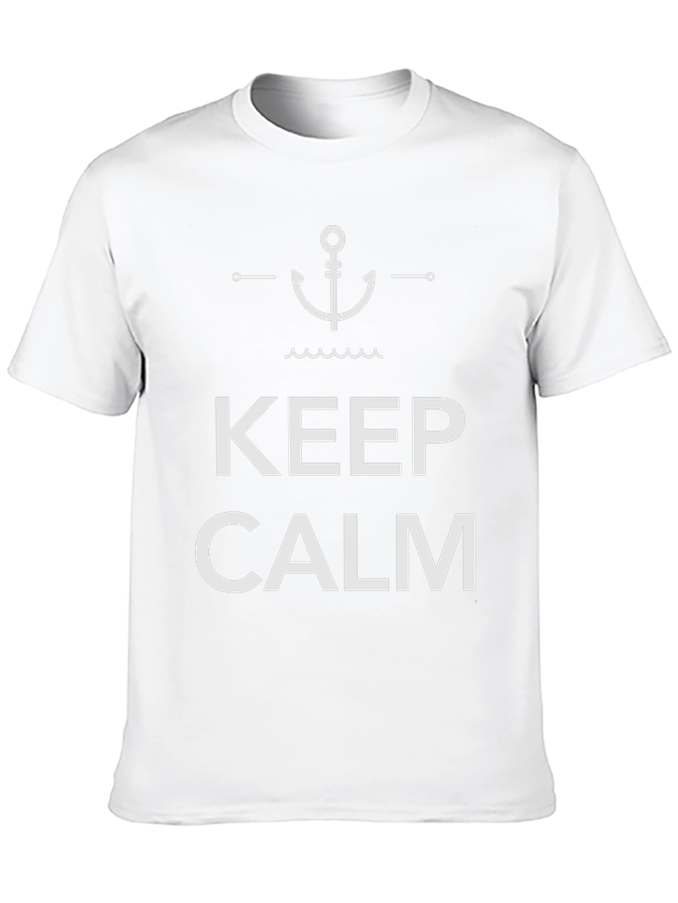 Keep Calm Anchor Graphic Black T-Shirt