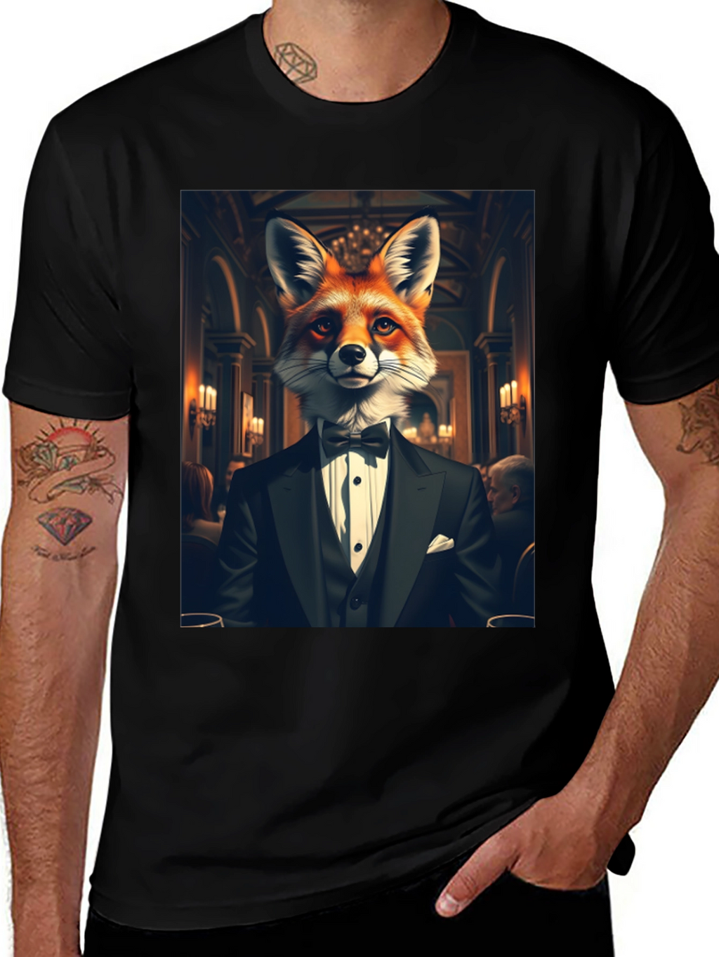 Fox in Tuxedo Graphic Tee - Classy Style