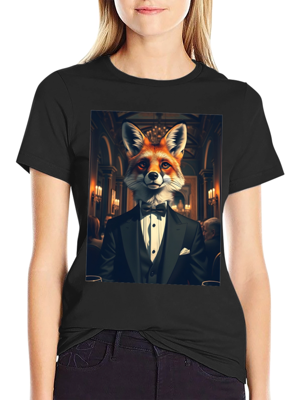 Fox in Tuxedo Graphic Tee - Classy Style