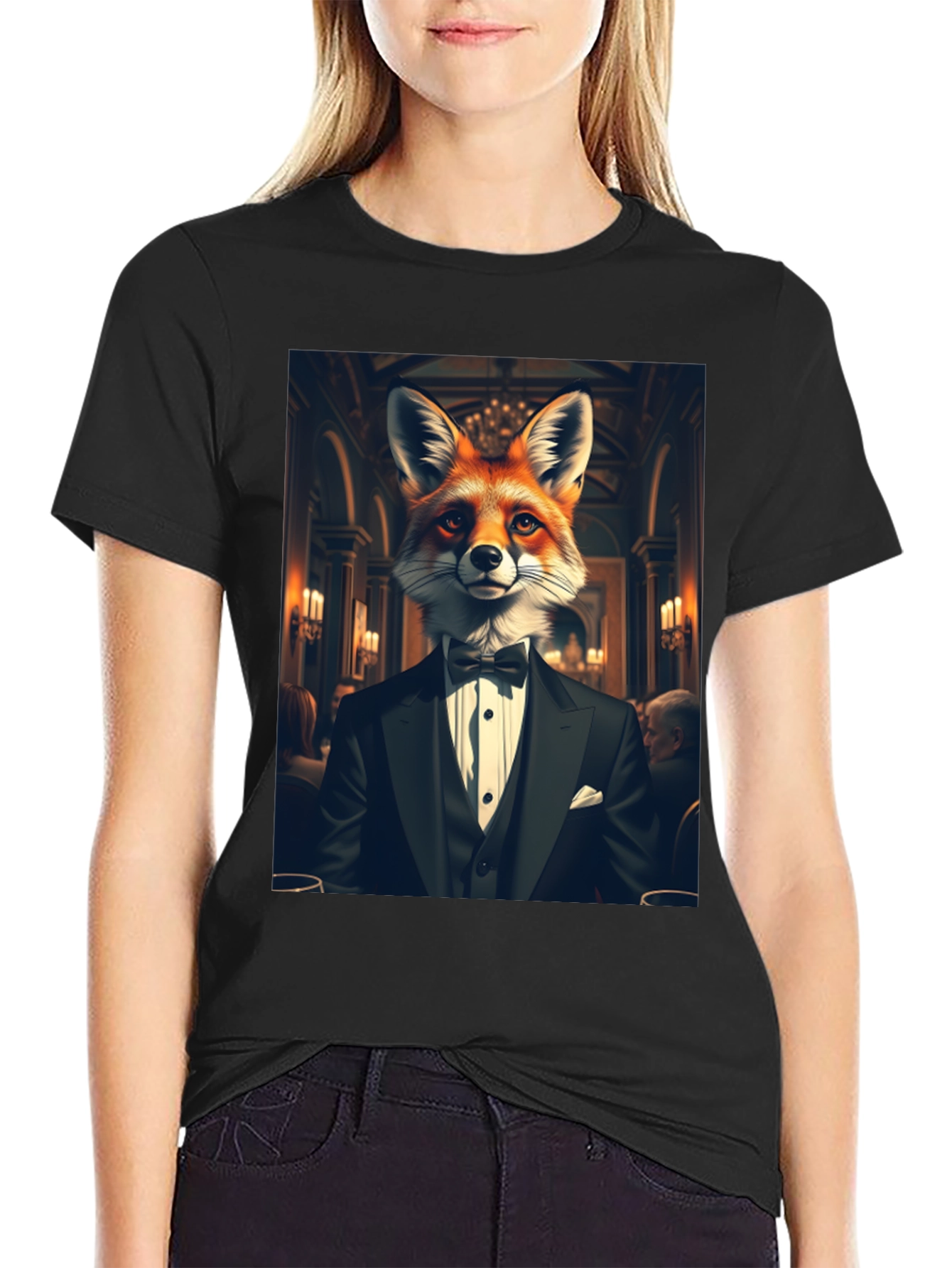 Fox in Tuxedo Graphic Tee - Classy Style