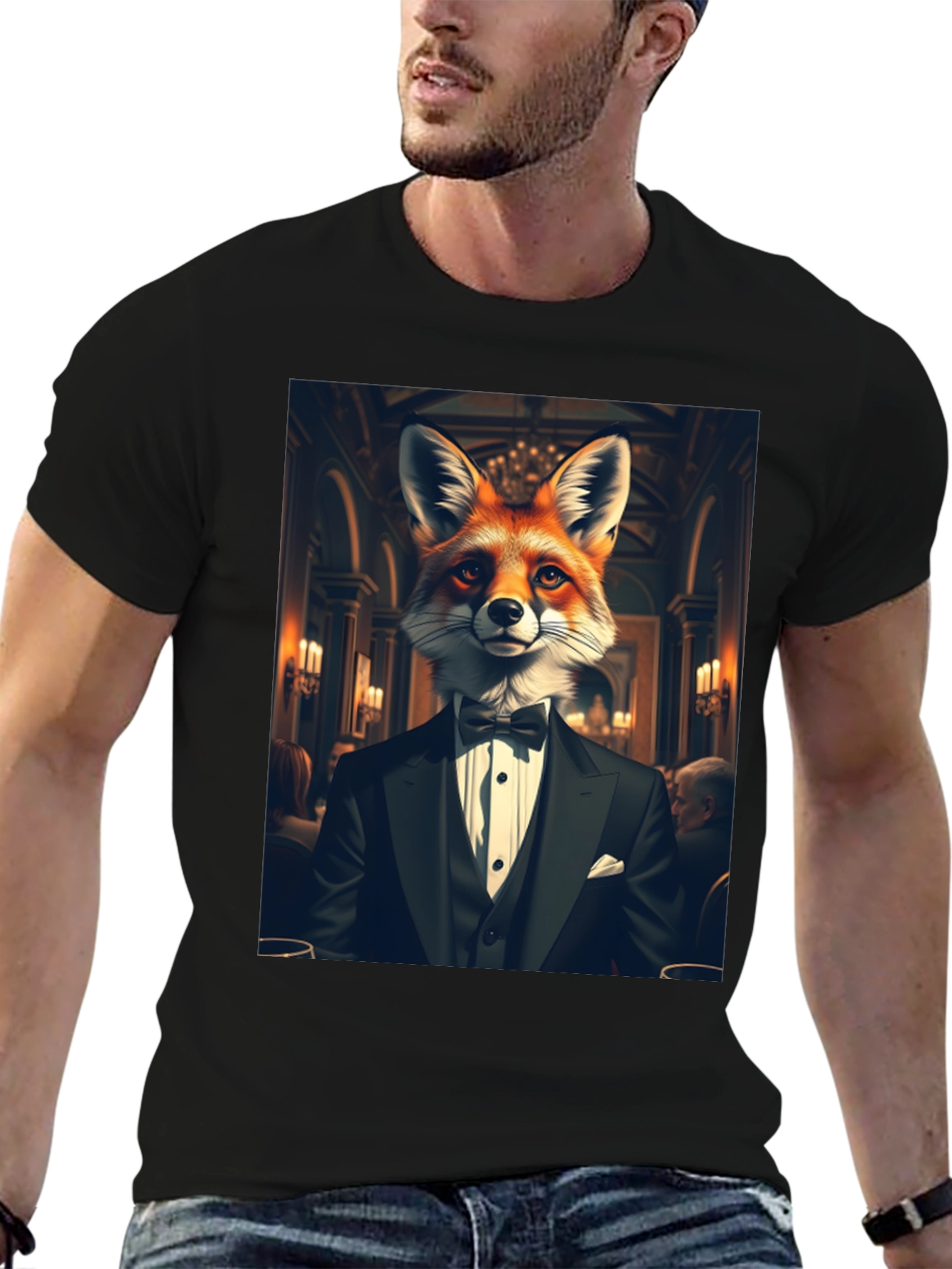 Fox in Tuxedo Graphic Tee - Classy Style