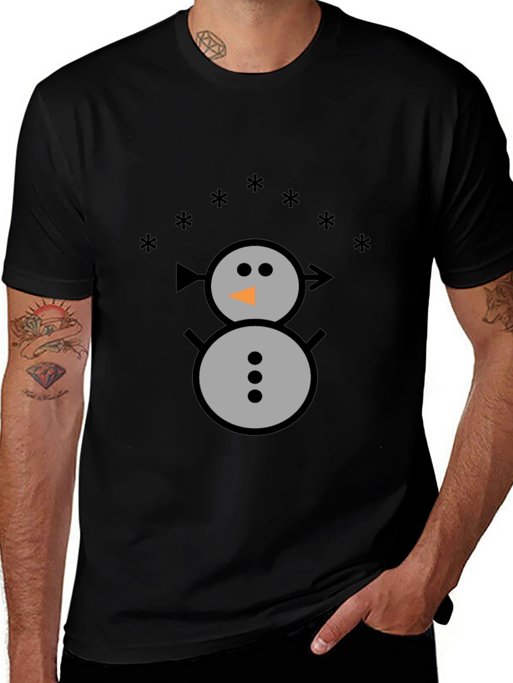 Snowman Graphic Tee - Winter Holiday Shirt