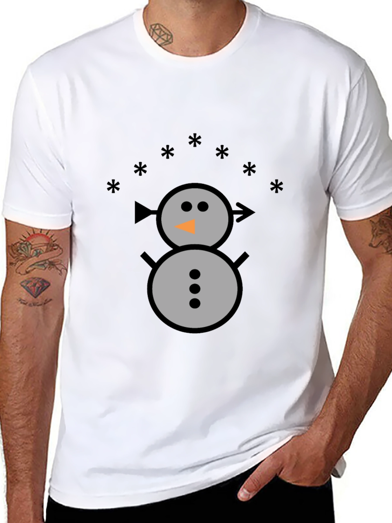 Snowman Graphic Tee - Winter Holiday Shirt
