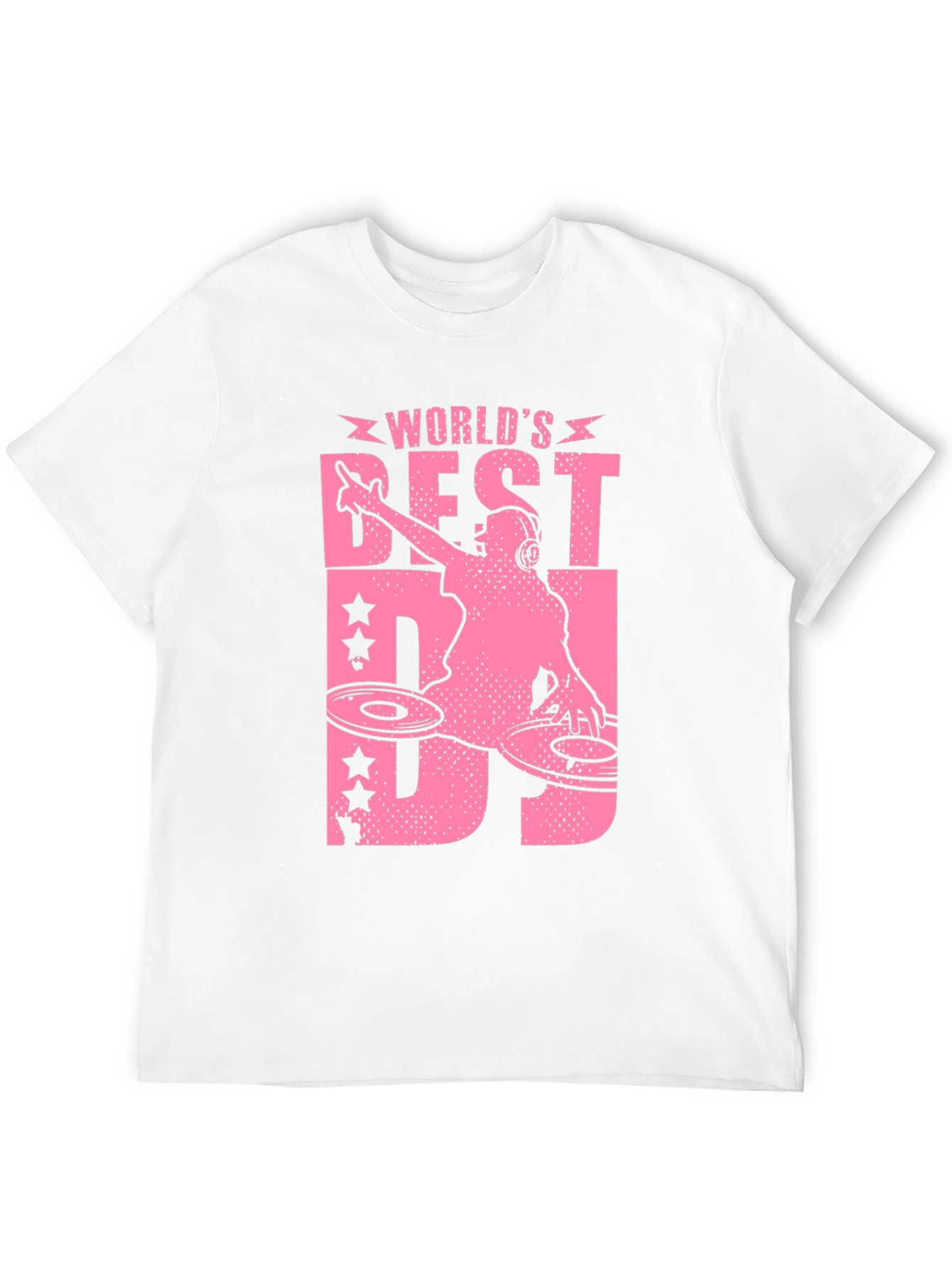 Worlds Best DJ Graphic T-Shirt - Pink Design