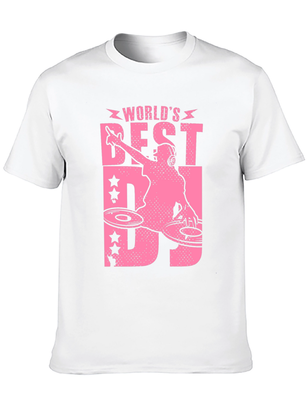 Worlds Best DJ Graphic T-Shirt - Pink Design