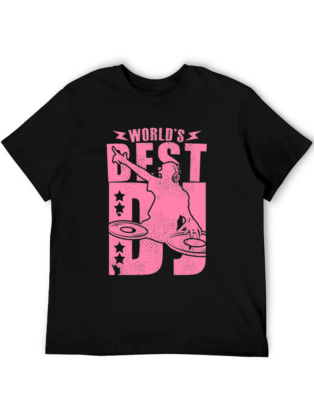 Worlds Best DJ Graphic T-Shirt - Pink Design
