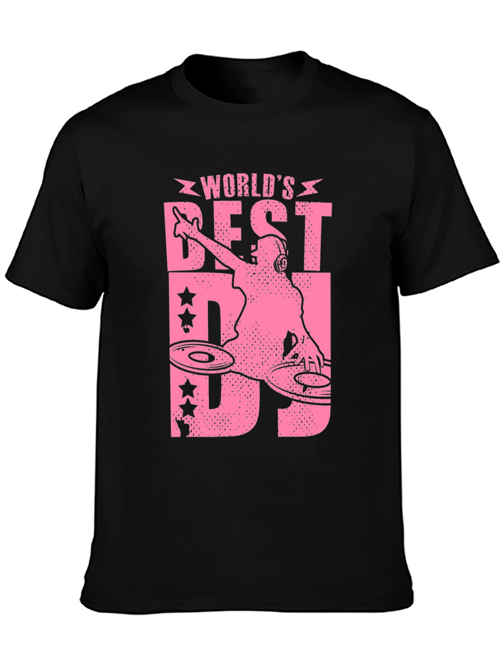 Worlds Best DJ Graphic T-Shirt - Pink Design